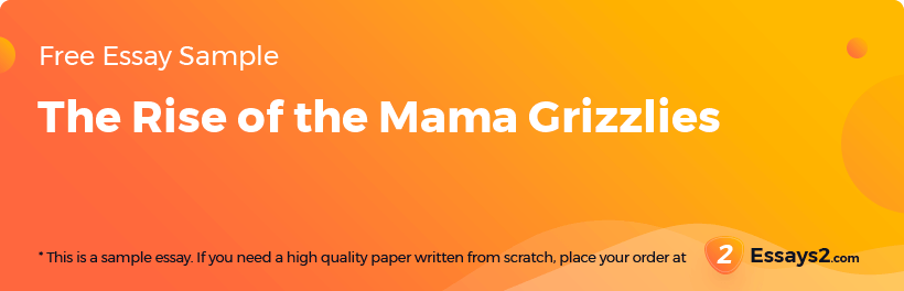 Free «The Rise of the Mama Grizzlies» Essay Sample
