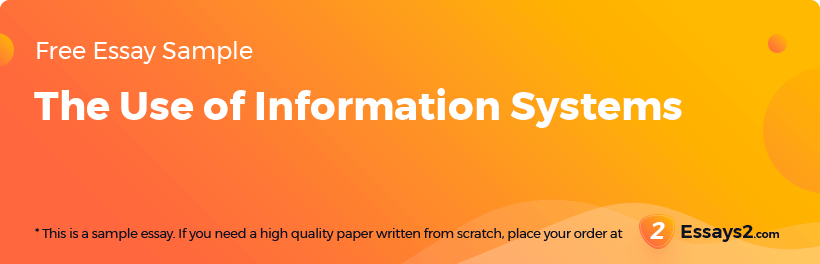 Free «The Use of Information Systems» Essay Sample